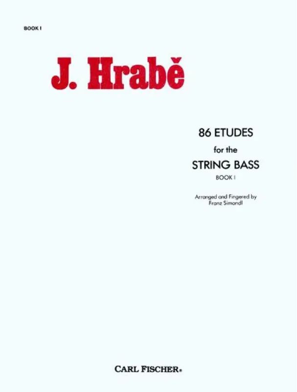 Josef Hrabě 86 Etudes for The String Bass Book 1 (noty na kontrabas) Akční Cena