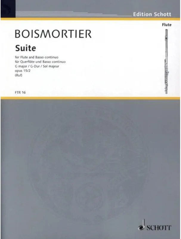 Nejlepší Cena Joseph Bodin de Boismortier Suite G Major Op 35/2 (noty na příčnou flétnu, klavír)