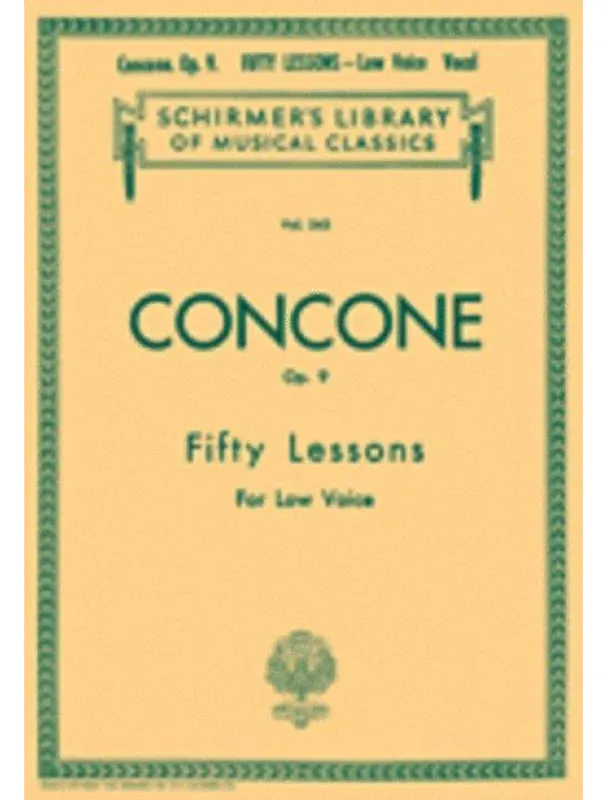 Joseph Concone 50 Lessons, Op. 9 (noty na klavír, hluboký hlas) Ihned K Objednání
