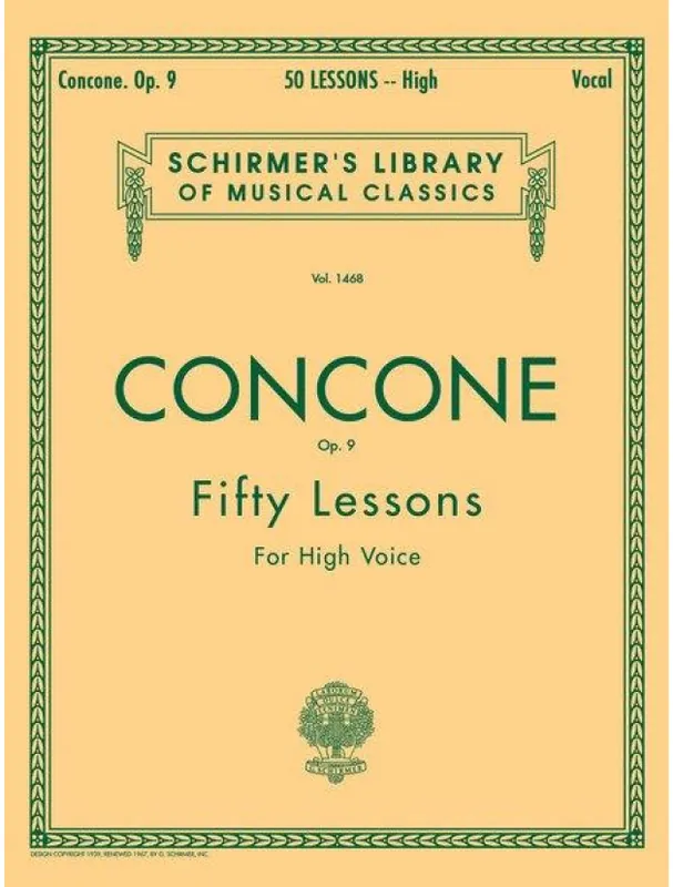 Joseph Concone 50 Lessons, Op. 9 (noty na klavír, vysoký hlas) Objednat Nyní