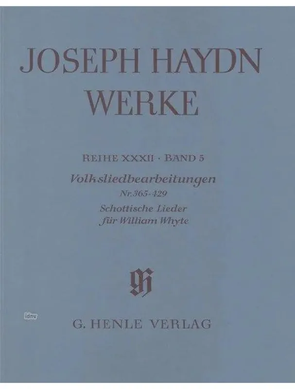 Značkový Joseph Haydn Arrangements of Folk Songs no. 365-429 Scottish Songs for William Whyte (noty na zpěv, různé nástroje)