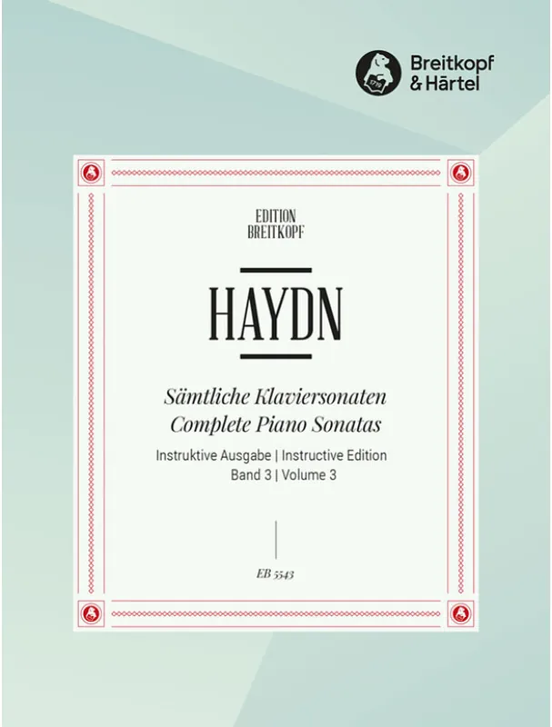 Joseph Haydn Complete Piano Sonatas 3 (noty pro klavír) Zlevněný