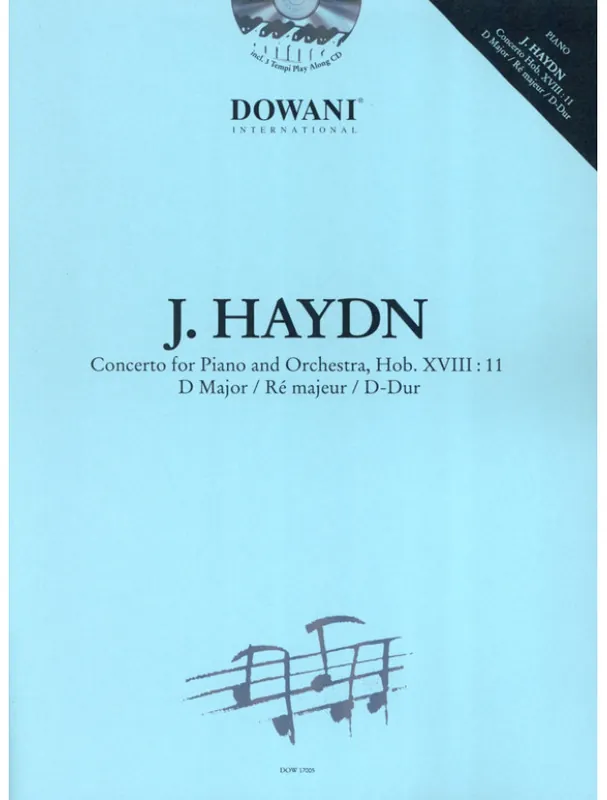 Ihned K Objednání Joseph Haydn Concerto Hob XVIII 11 in D Major (noty na klavír) (+audio)