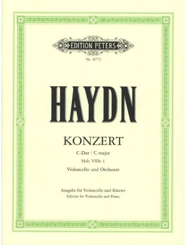 Joseph Haydn Concerto In C Major Hob VIIb 1 (noty na violoncello, klavír) Hit Sezóny