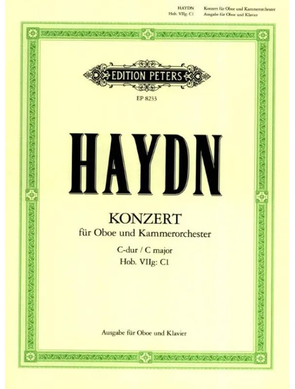 Joseph Haydn Concerto in C Major Hob.VIIg C1 (noty na hoboj, klavír) Horká Nabídka