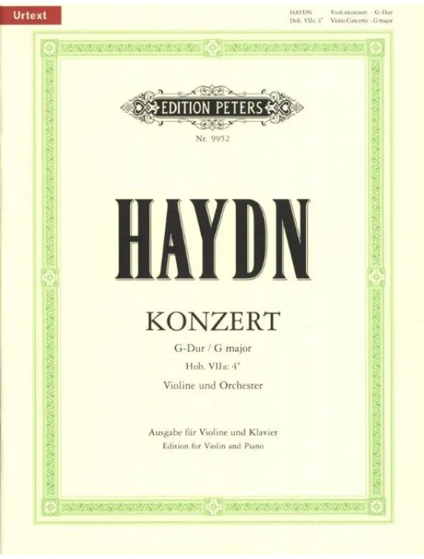 Výprodej Joseph Haydn Concerto No.2 in G Hob.VIIa/4 (noty na housle, klavír)