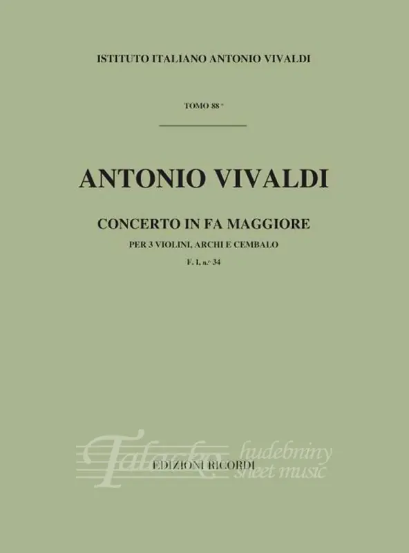 Concerto in Fa Maggiore per 3 Violini, Archi e Cembalo F.I. n. 34, RV 551 Super Cena