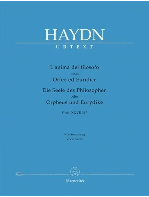 Akce Joseph Haydn Lanima del filosofo ossia Orfeo ed Euridice Hob. XXVIII 13 (noty na klavír, zpěv) (noty na klavír, zpěv)