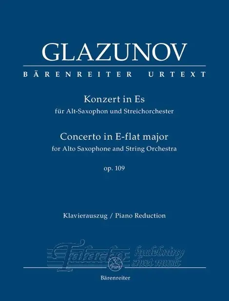 Značkový Concerto for Alto Saxophone and String Orchestra E-flat major op. 109