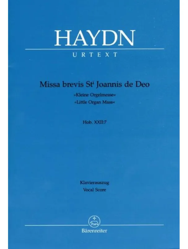 Nejlepší Cena Joseph Haydn Missa brevis St. Joannis de Deo Hob.XXII 7 - SATB (noty na sborový zpěv, klavír)