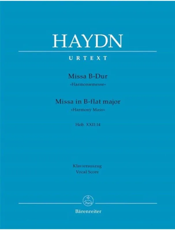 Koupit Online Joseph Haydn Missa in B-flat major Hob.XXII 14 - SATB (noty na sborový zpěv, klavír)