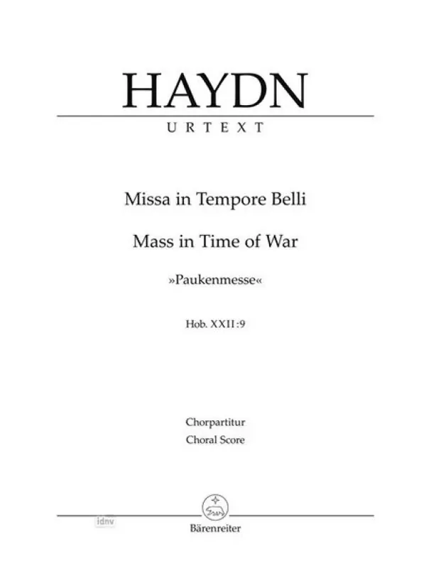 Tovární Cena Joseph Haydn Missa in Tempore Belli - Hob.XXII 9 (noty na sborový zpěv)