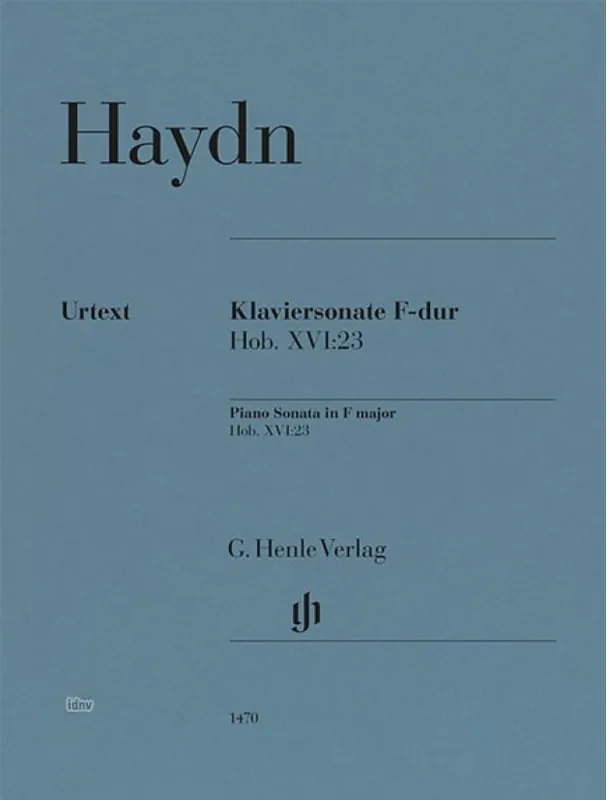 Joseph Haydn Piano Sonata F major Hob. XVI 23 (noty na klavír) Přímo Od Výrobce