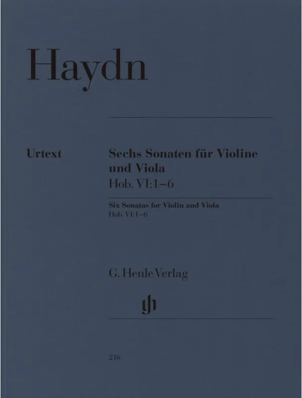 Joseph Haydn Six sonates Hob. VI 1–6 (noty na housle, violu) Dokud Zásoby Vydrží