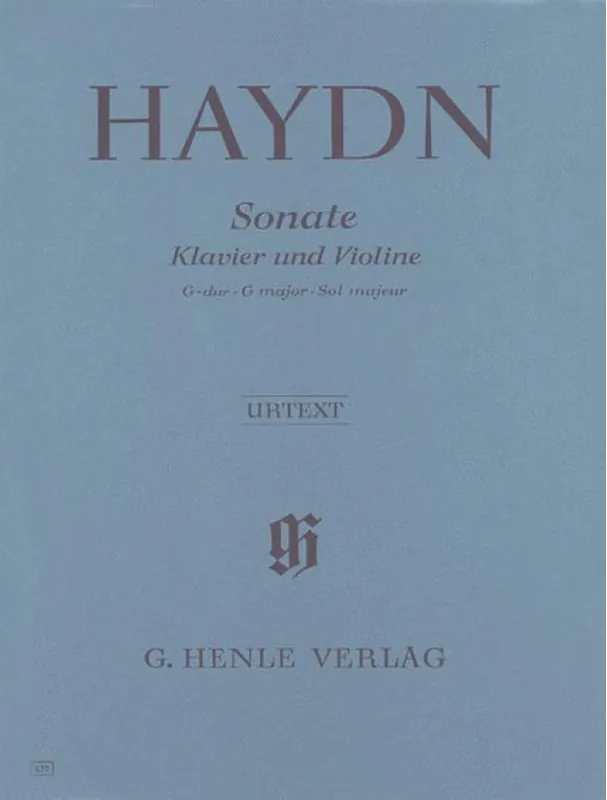 Joseph Haydn Sonata For Piano And Violin In G (noty na housle, klavír) Levný