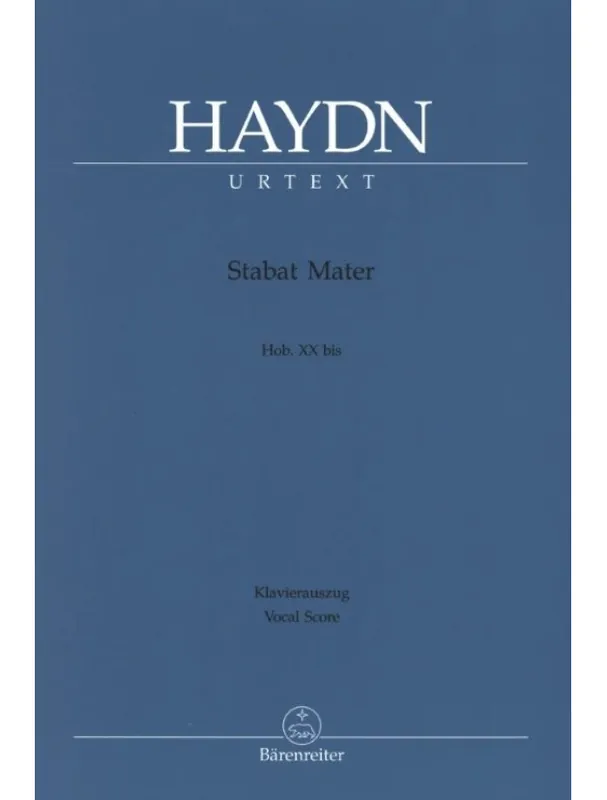 Joseph Haydn Stabat Mater Hob.XX Bis (noty na klavír, zpěv) (noty na klavír, zpěv) Pouze Dnes