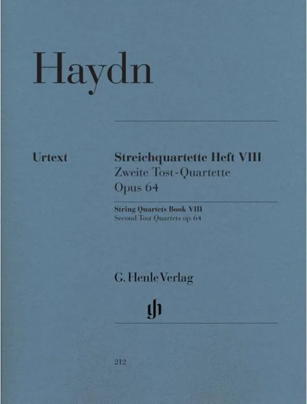 Joseph Haydn String Quartets Book VIII, Op. 64 - Second Tost Quartets (noty pro smyčcový kvartet) Bezpečná Platba