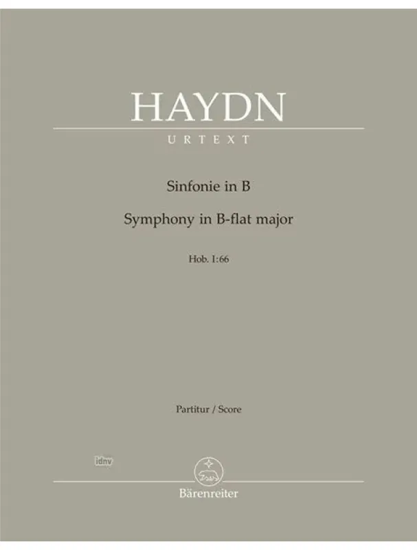 Odeslání Ihned Joseph Haydn Symphony in B-flat major Hob. I 66 (noty pro symfonický orchestr, partitura)