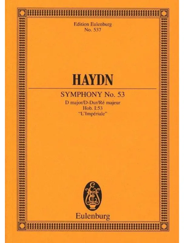 Joseph Haydn Symphony No. 53 D Major ‘L‘Impériale‘ (noty, partitura) Top Prodej