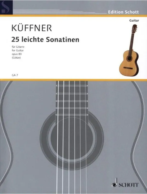 Pouze Dnes Joseph Küffner 25 leichte Sonatinen op. 80 (noty na kytaru)