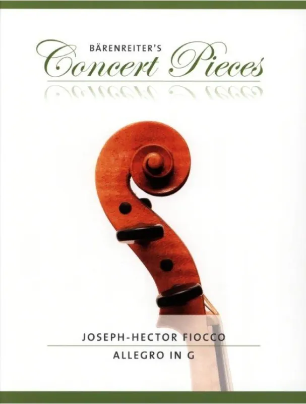 Speciální Cena Joseph-Hector Fiocco Allegro G Major (noty na housle, klavír)