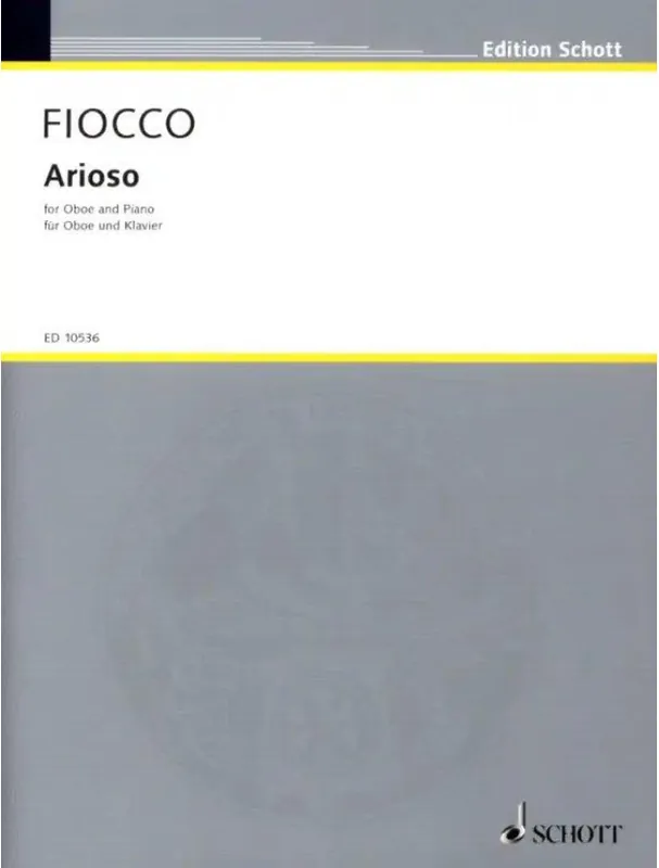 Finální Výprodej Joseph-Hector Fiocco Arioso (noty na hoboj, klavír)