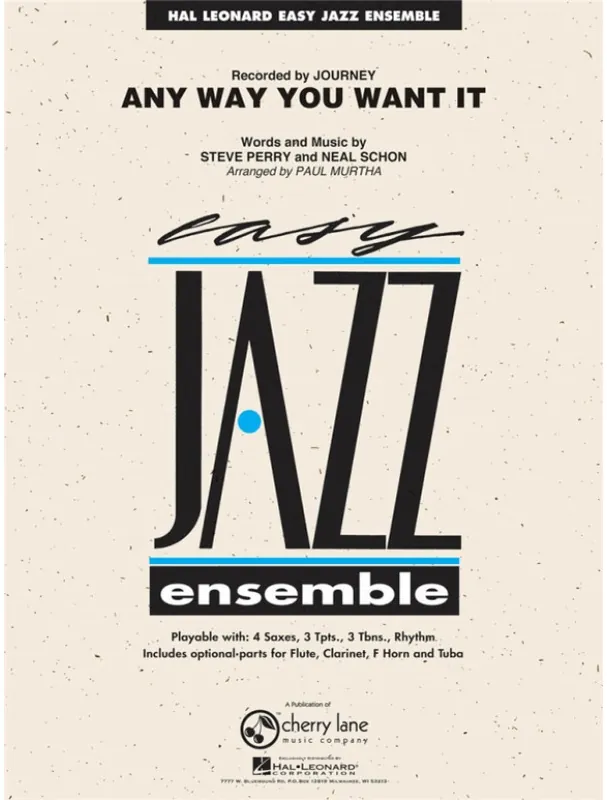 Journey Any Way You Want It (snadné noty pro jazzový orchestr, party, partitura) Aktuální
