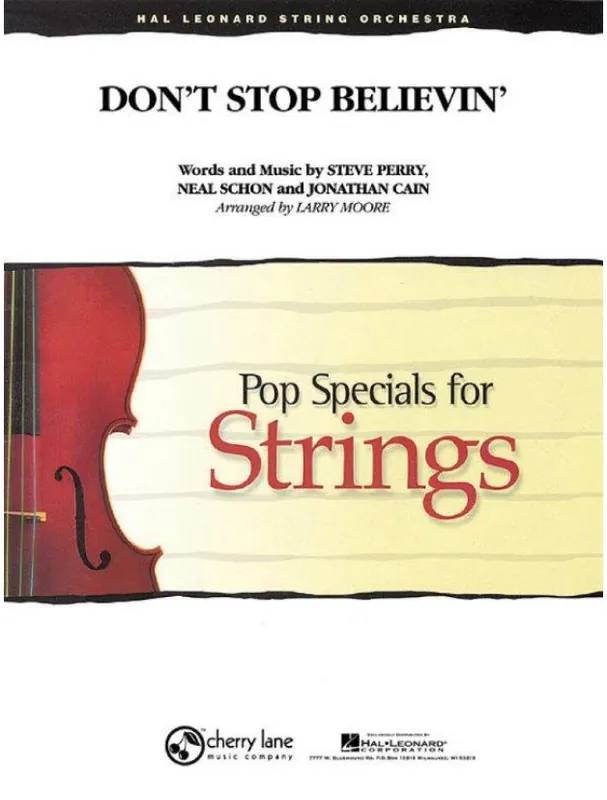 Vrácení Zdarma Journey Don‘t Stop Believin‘ from Glee (noty pro smyčcový orchestr, party, partitura)