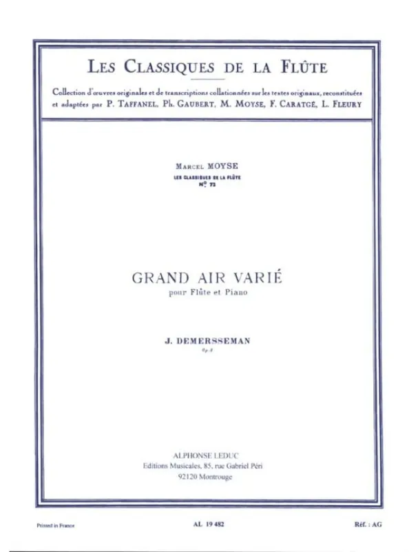 Top Prodej Jules Demersseman Demersseman Grand air varié op. 3 Le trémolo