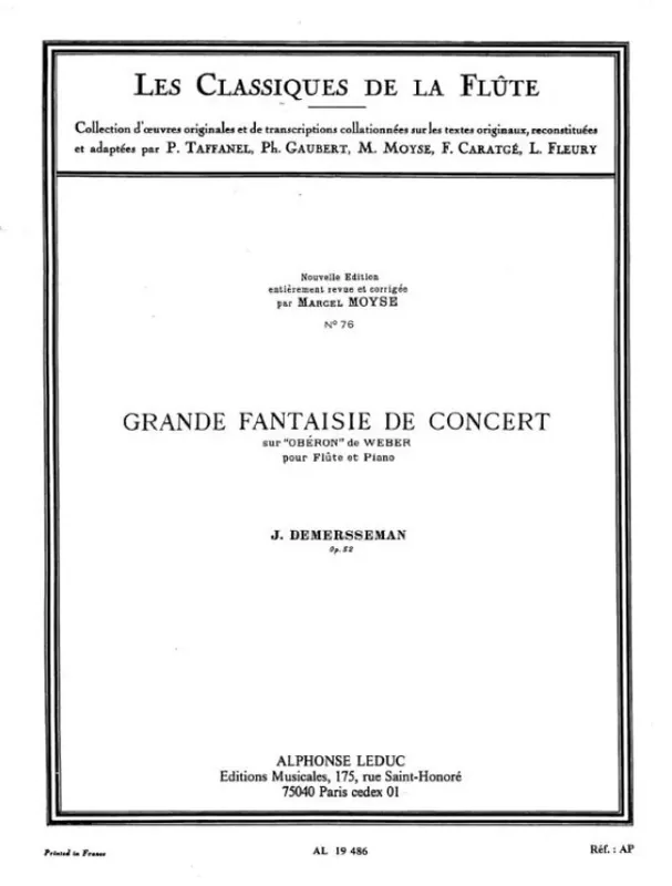 Sezónní Sleva Jules Demersseman Grande fantaisie de concert op. 52