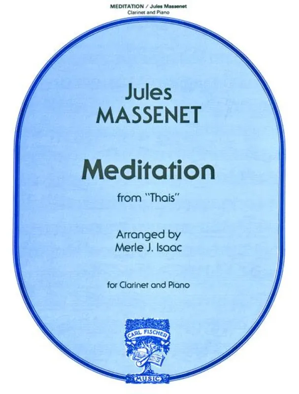 Jules Massenet Meditation From Thais (noty na klarinet, klavír) Top Prodej