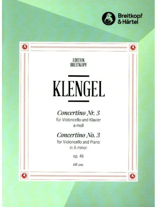 Speciální Cena Julius Klengel Concertino Nr. 3 a-moll op. 46 (noty na violoncello, klavír)