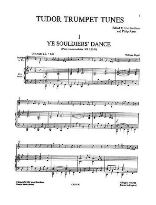 Nejlepší Cena Just Brass Trumpet Solos Volume 1 - Tudor Trumpet Tunes (noty na trubku, klavír)