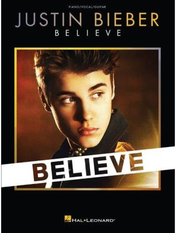 Značkový Justin Bieber Believe (noty na klavír, zpěv, akordy na kytaru)
