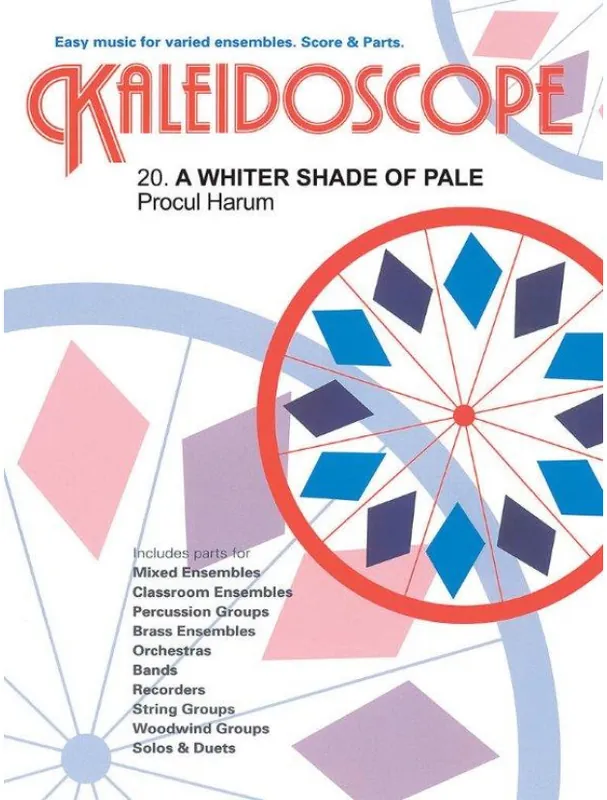 Nejprodávanější Kaleidoscope Procol Harum - 20 Whiter Shade Of Shade (noty pro flexibilní orchestr, party, partitura)