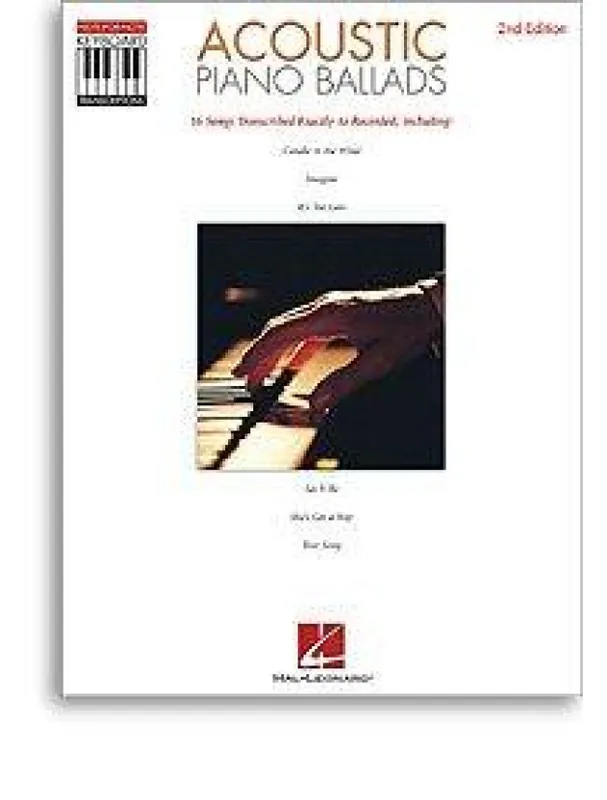 Keyboard Recorded Versions Acoustic Piano Ballads - 2nd Edition (noty, akordy, texty, klavír, kytara, zpěv) Přímo Od Výrobce