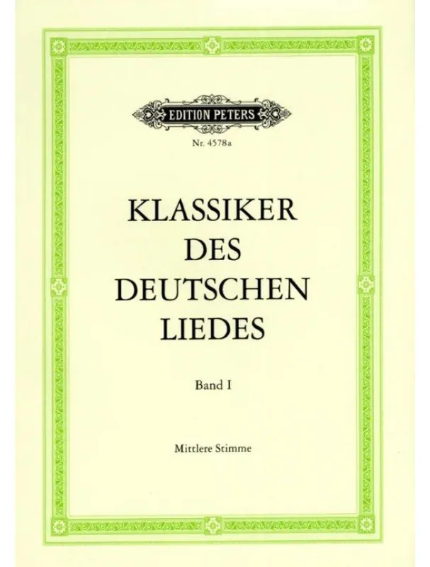 Klassiker des deutschen Liedes 1 – mittlere Stimme (noty na klavír, zpěv) Přímo Od Výrobce