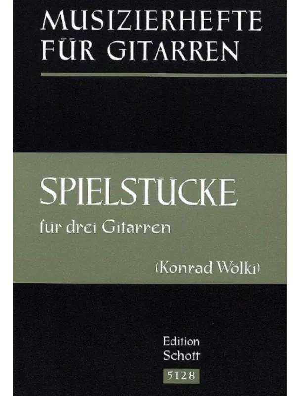 Konrad Wölki Spielstücke für drei Gitarren (noty na kytaru) Nízká Cena