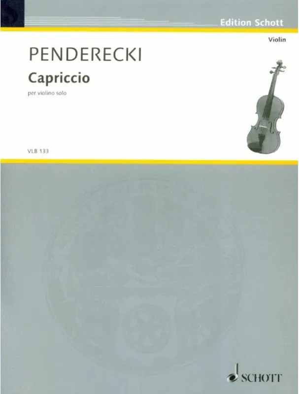 Krzysztof Penderecki Capriccio (noty na housle) Akční Nabídka