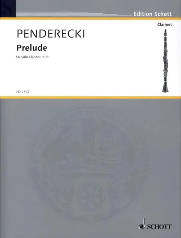 Krzysztof Penderecki Prelude (noty na klarinet) Cenový Hit