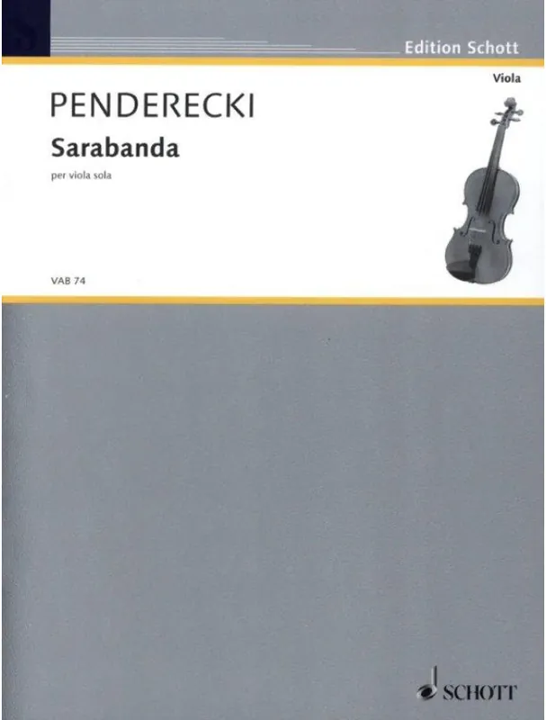 Krzysztof Penderecki Sarabanda (noty na violu) Horká Nabídka