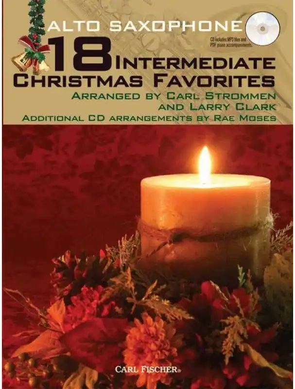 Poslední Šance Larry Clark 18 Intermediate Christmas Favorites (noty na altsaxofon) (+audio)