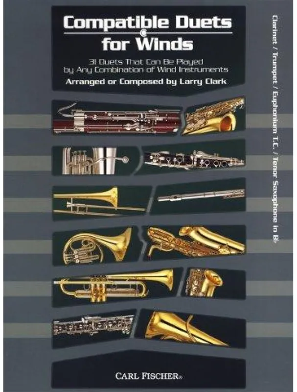 Larry Clark Compatible Duets For Winds - Clarinet/Trumpet/T.C. Euphonium/Tenor Saxophone (noty na klarinet, trubku, eufonium, tenorsaxofon) Originální
