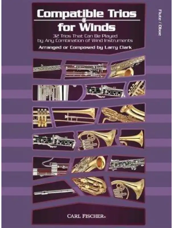 Tovární Cena Larry Clark Compatible Trios For Winds - Flute/Oboe (noty, příčná flétna, hoboj)
