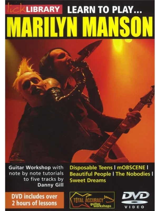 Tovární Cena Learn To Play Marilyn Manson (video škola hry na kytaru)