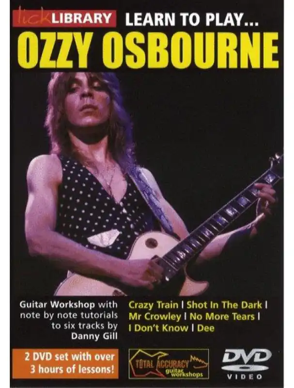 Pouze Dnes Learn To Play Ozzy Osbourne (video škola hry na kytaru)
