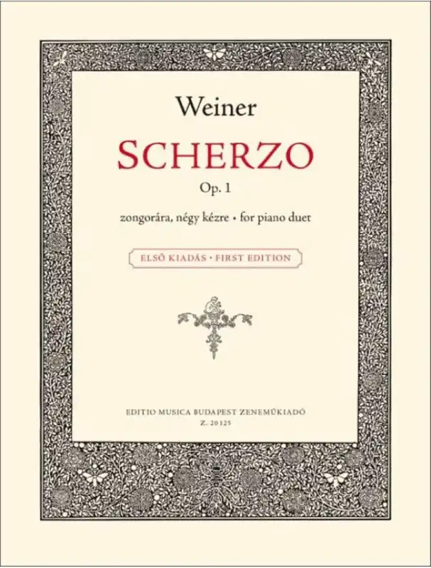 Nejlepší Volba Leon Weiner Scherzo Op. 1 (noty na čtyřruční klavír)
