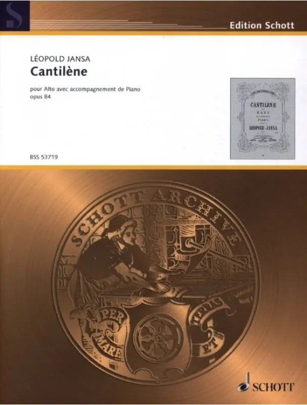 Cenová Bomba Leopold Jansa Cantiléne op. 84 (noty pro violu, klavír)