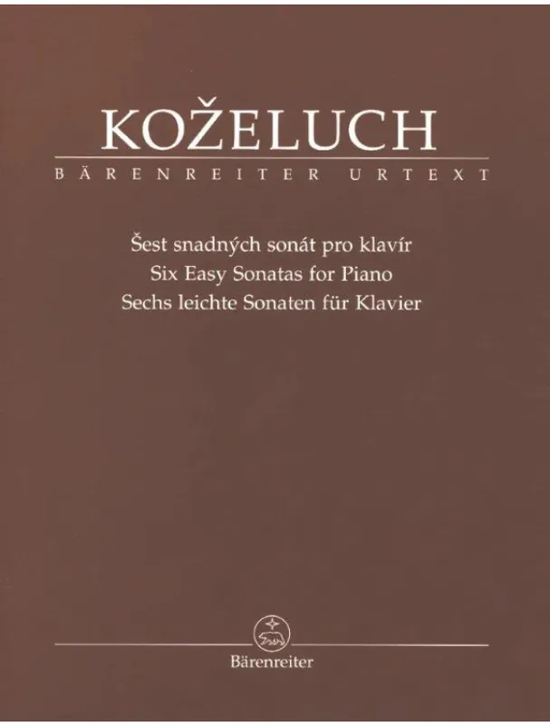 Cenový Hit Leopold Koželuch 6 Easy Sonatas (noty na klavír)