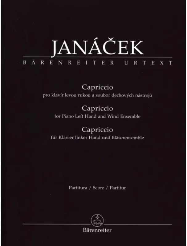 Objednat Nyní Leoš Janáček Capriccio für Klavier linker Hand und Bläserensemble (noty, partitura, party)